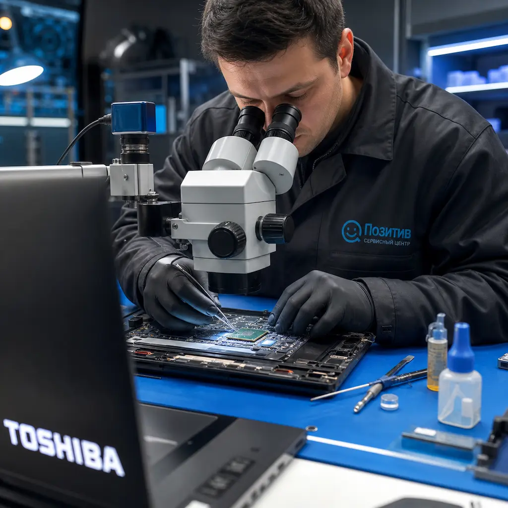 Замена видеокарты ноутбука Toshiba в Королёве