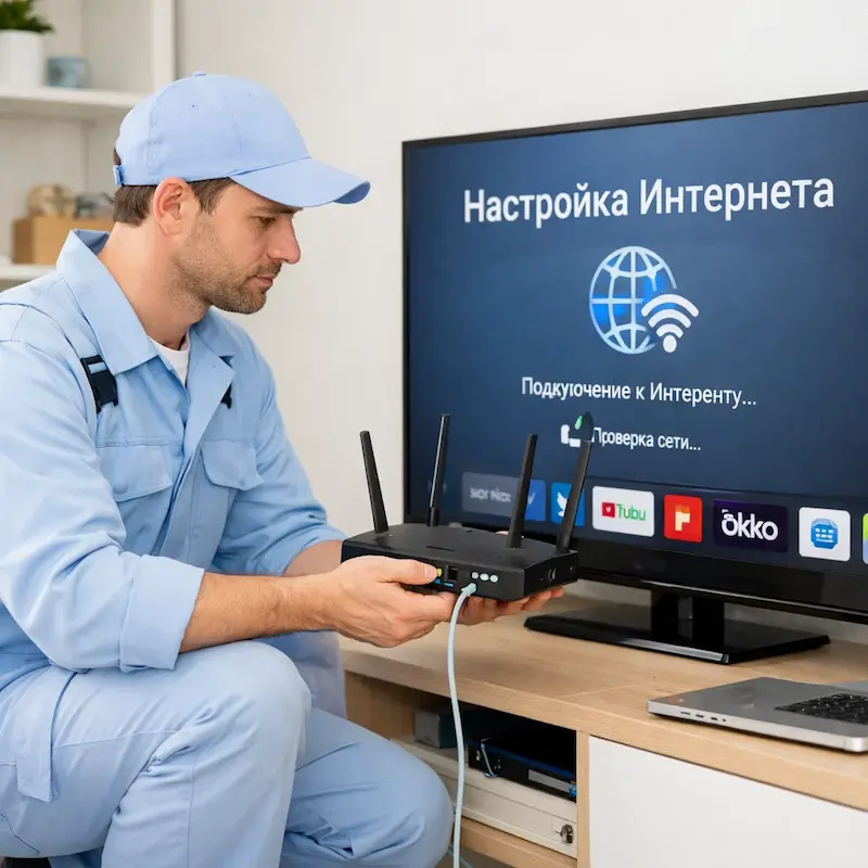 Настройка интернета на телевизоре в Королёве