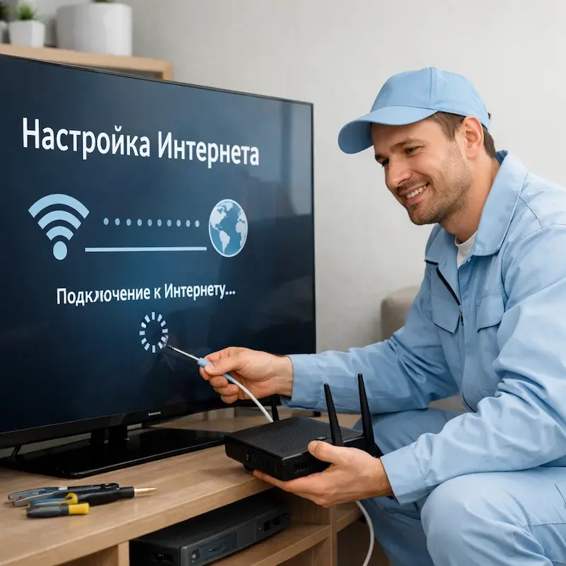 Настройка интернета на ТВ в Королёве