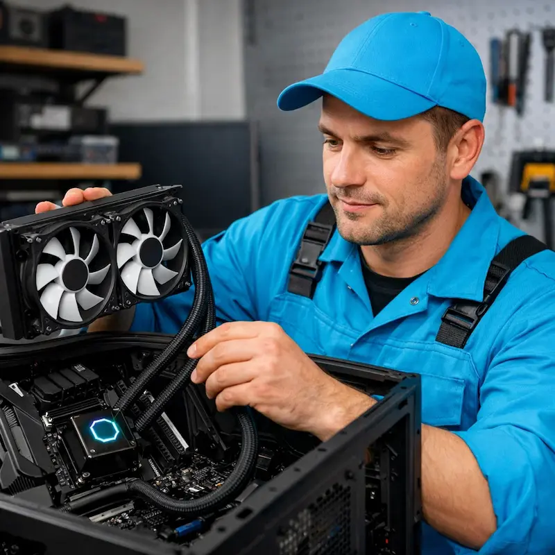 Установка водяного охлаждения на компьютер в Королёве