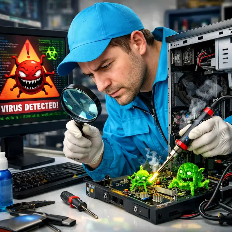 Вылечить компьютерный вирус в Королёве